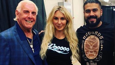 Ric Flair, Charlotte Flair y Andrade