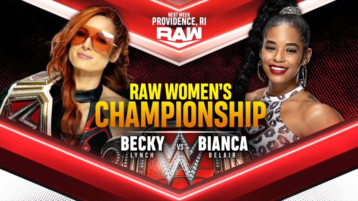 Becky Lynch defenderá el Campeonato de Mujeres ante Bianca Belair en el  próximo Monday Night RAW