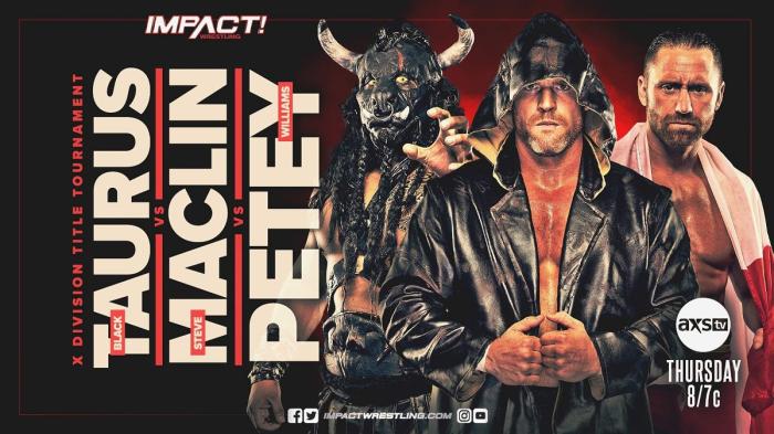 Black Taurus vs. Steve Maclin vs. Petey Williams