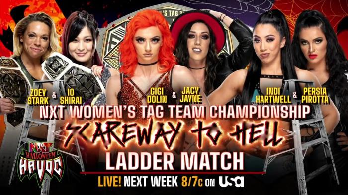 Se confirma la estipulación para el combate por los Campeonatos por Parejas de Mujeres de NXT en Halloween Havoc