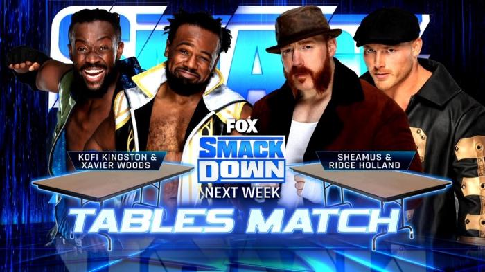 WWE anuncia un combate de mesas entre New Day y Sheamus con Ridge Holland en WWE SmackDown