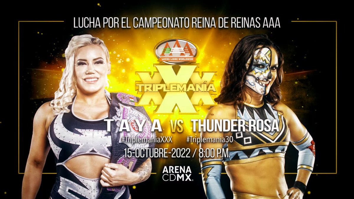 Thunder Rosa y Taya Valkyrie lucharán por el Campeonato Reina de Reinas en  AAA Triplemanía XXX