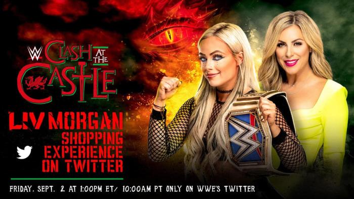 Liv Morgan y Sarah Schreiber (WWE Clash at the Castle)