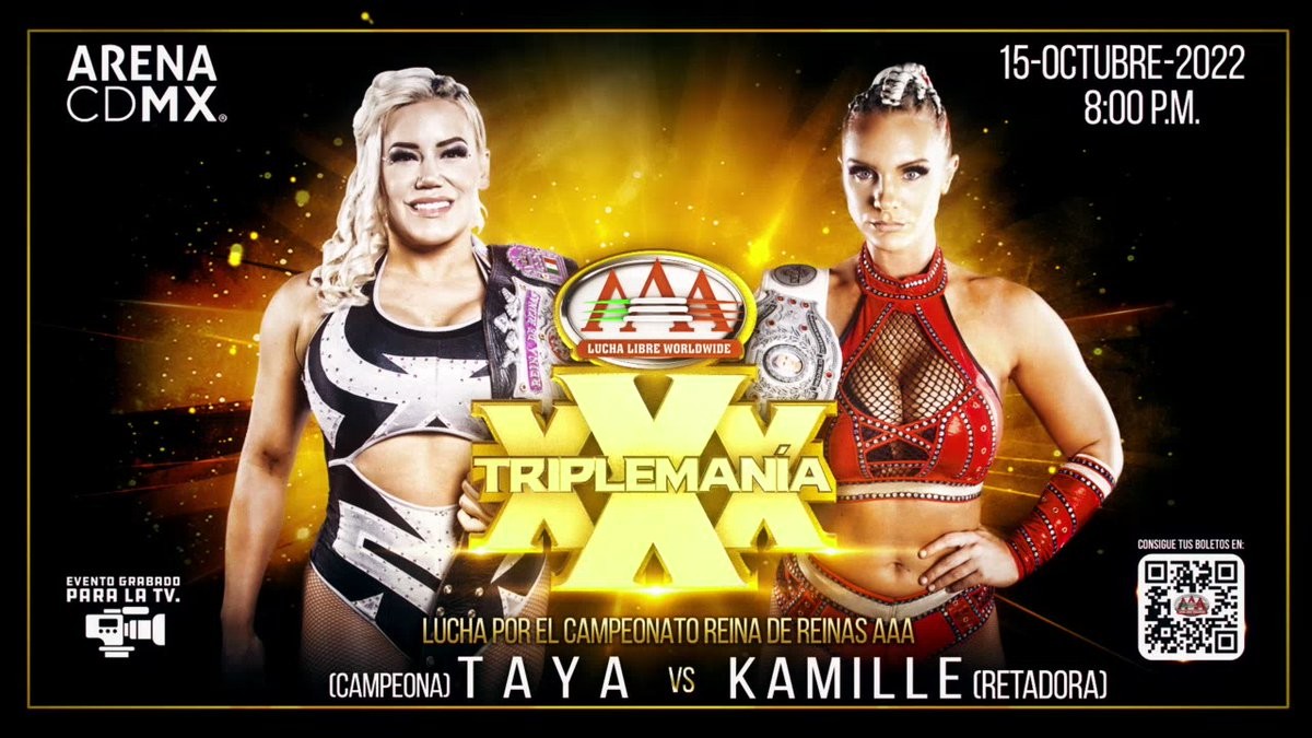 Taya Valkyrie defenderá el Campeonato Reina de Reinas ante Kamille en  Triplemanía XXX