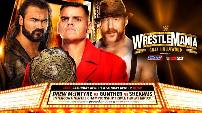 Gunther defenderá el Campeonato Intercontinental ante Drew McIntyre y Sheamus en WrestleMania 39