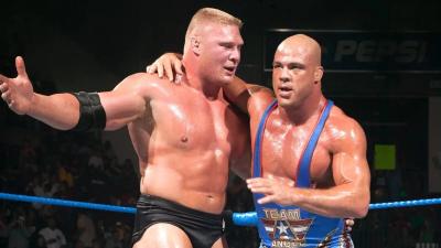 Kurt Angle y Brock Lesnar 