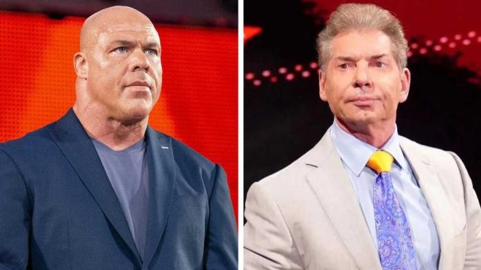 Kurt Angle y Vince McMahon 