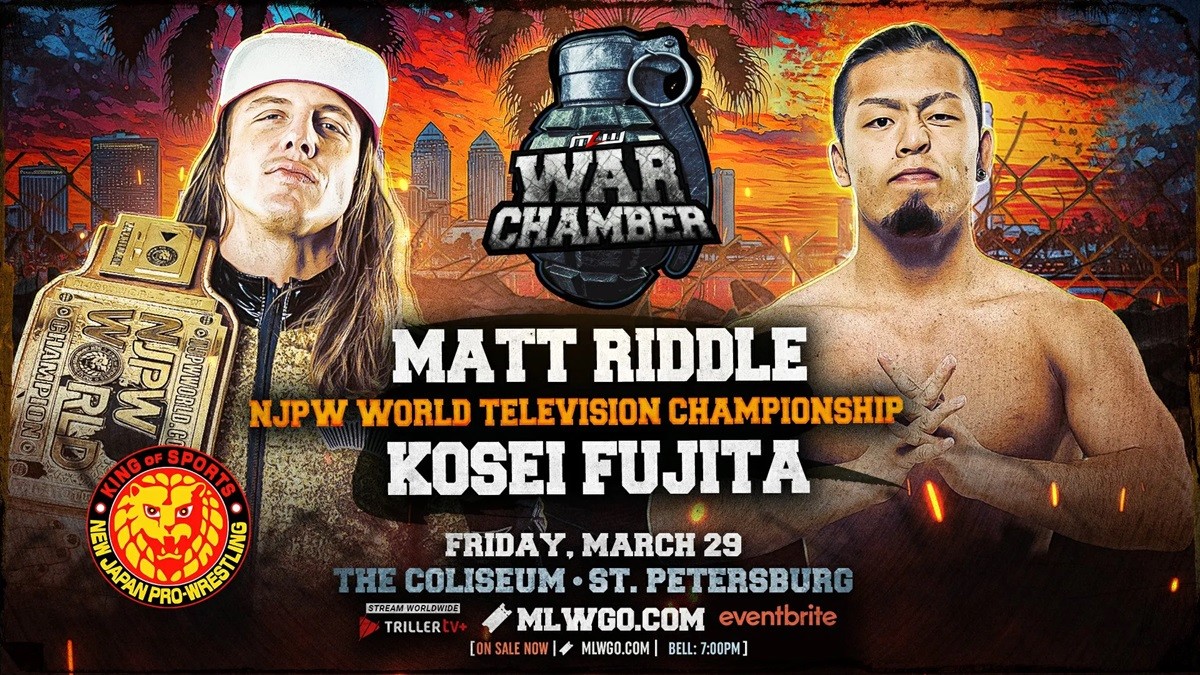 Matt Riddle y Kosei Fujita se enfrentarán por el campeonato NJPW Wolrd ...