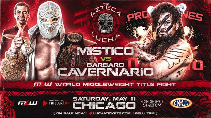 Místico vs. Barbaro Cavernario MLW AZTECA Lucha