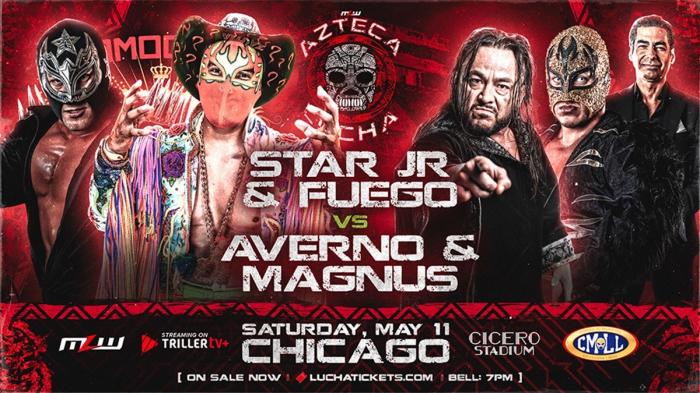 Star Jr. y Fuego vs. Magnus y Averno MLW AZTECA Lucha