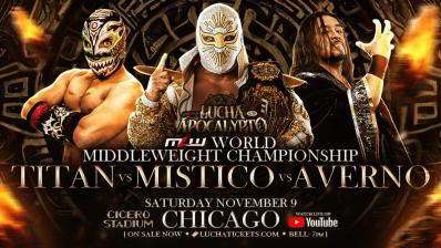 Místico vs Titán vs Averno MLW Lucha Apocalypto