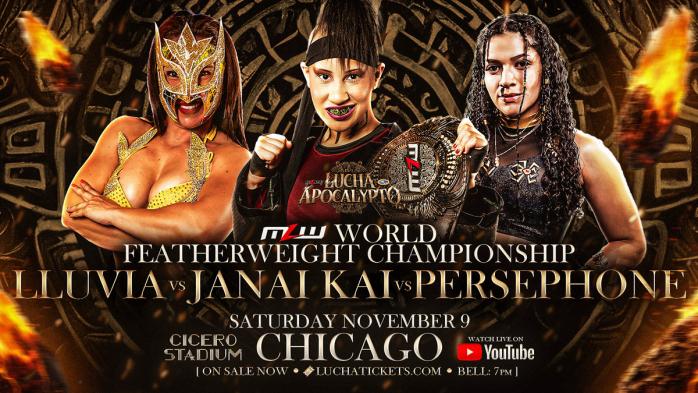 Janai Kai vs Lluvia vs Persephone MLW Lucha Apocalypto