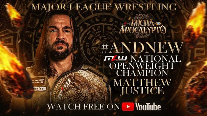 Matthew Justice campeón Nacional Openweight de MLW