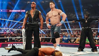 John Cena, The Rock, Travis Scott y Cody Rhodes