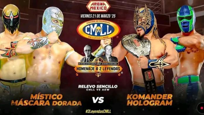 Mistico y Mascara Dorada vs Hologram y Komander