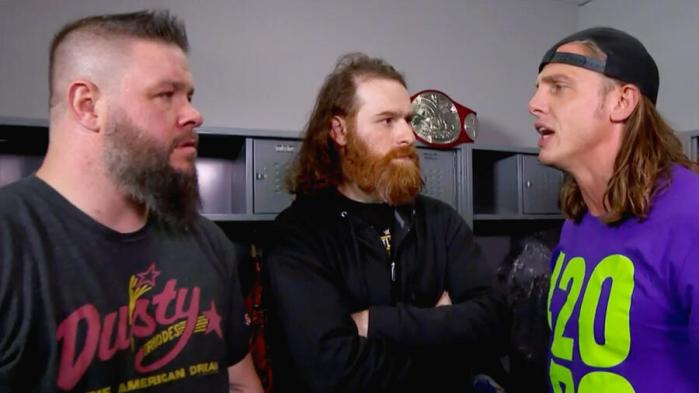 Kevin Owens, Sami Zayn y Matt Riddle