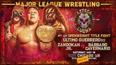 Ultimo Guerrero vs Zandokan Jr vs Barbaro Cavernario MLW Azteca Lucha
