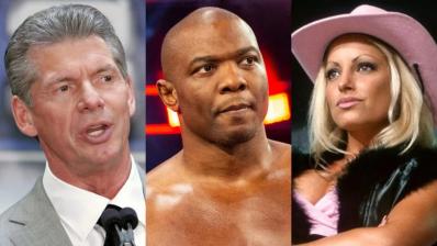 Vince McMahon, Shelton Benjamin y Trish Stratus