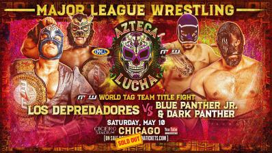 Depredadores vs Blue Panther Jr y Dark Panther MLW Azteca Lucha