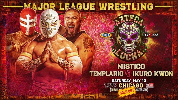 Místico vs Templario vs Ikuro Kwon MLW Azteca Lucha