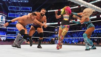 Rusev & Lana vs The Miz & Asuka Rusev & Lana vs The Miz & Asuka
