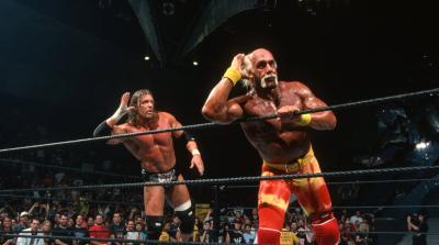 Triple H y Hulk Hogan en un show de WWE
