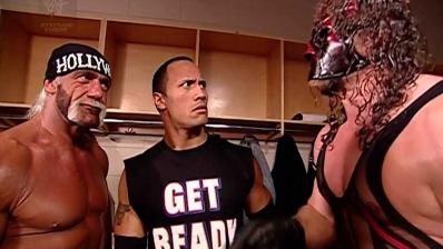 Hollywood Hogan, The Rock y Kane Hollywood Hogan, The Rock y Kane