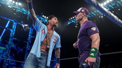 Las superestrella de WWE CM Punk y John Cena Las superestrella de WWE CM Punk y John Cena