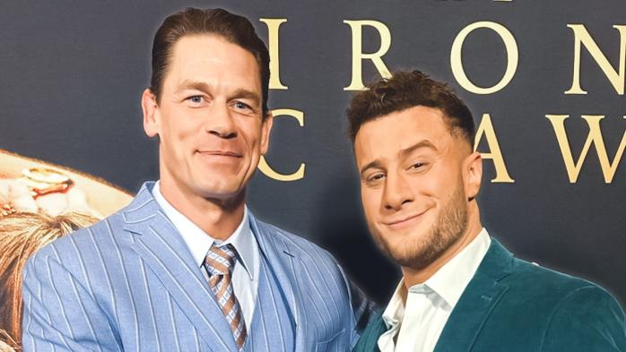Los wrestlers John Cena y MJF en la premiere de The Iron Claw Los wrestlers John Cena y MJF en la premiere de The Iron Claw