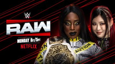 Póster de WWE Raw con Naomi e IYO SKY