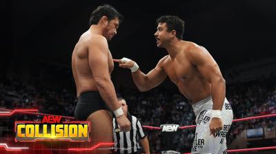 Las estrellas de AEW Katsuyori Shibata y Max Caster