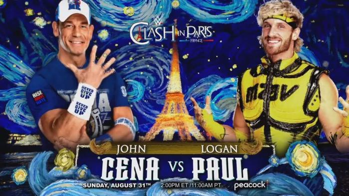 John Cena se enfrentará a Logan Paul en WWE Clash in Paris John Cena se enfrentará a Logan Paul en WWE Clash in Paris