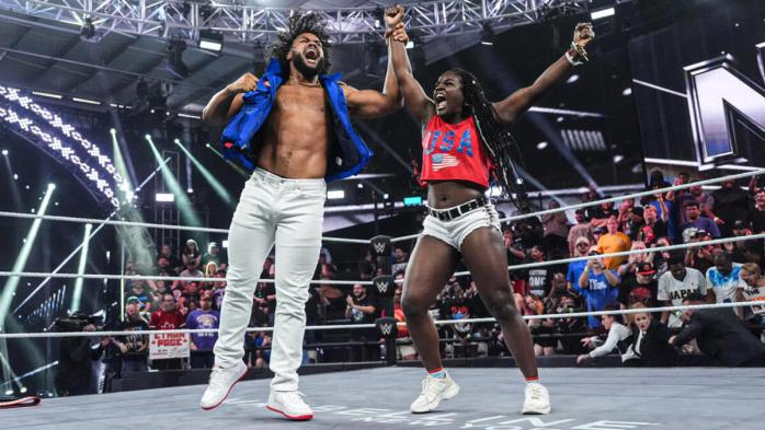 Tavion Heights y Tyra Mae Steele atacan a Ethan Page en WWE NXT