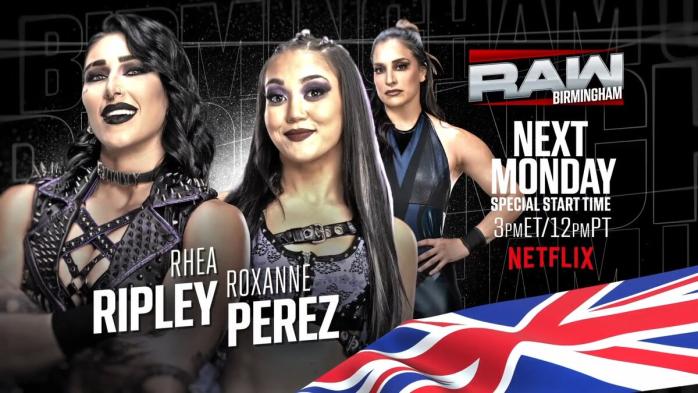 Rhea Ripley se enfrentará a Roxanne Pérez en el próximo WWE Raw Rhea Ripley se enfrentará a Roxanne Pérez en el próximo WWE Raw