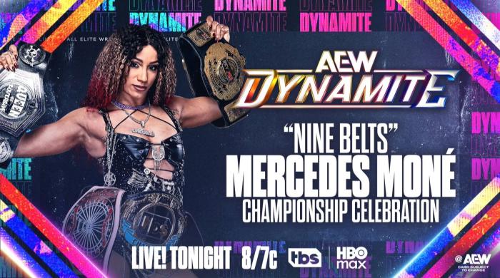 'Nine Belts' Mercedes Moné llevará a cabo una celebración especial en AEW Dynamite 'Nine Belts' Mercedes Moné llevará a cabo una celebración especial en AEW Dynamite