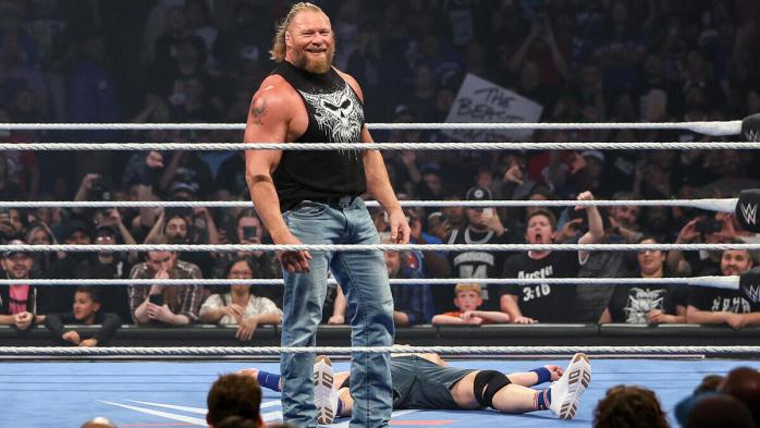 John Cena se despide de SmackDown con un ataque de Brock Lesnar John Cena se despide de SmackDown con un ataque de Brock Lesnar