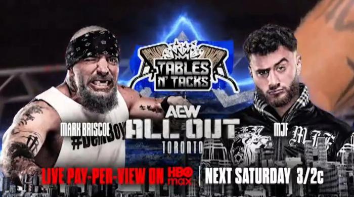 Mark Briscoe y MJF se enfrentarán en un Tables & Thumbtacks Match en AEW All Out 2025 Mark Briscoe y MJF se enfrentarán en un Tables & Thumbtacks Match en AEW All Out 2025