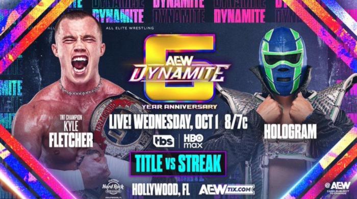 Kyle Fletcher se enfrentará a Hologram en un 'Title vs. Streak Match' en el sexto aniversario de AEW Dynamite