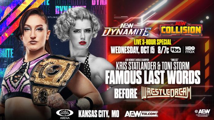 All Elite Wrestling anuncia parte de la cartelera del doble episodio de Dynamite y Collision del 15 de octubre