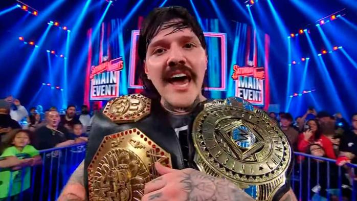 Dominik Mysterio retiene en WWE Saturday Night's Main Event Dominik Mysterio retiene en WWE Saturday Night's Main Event