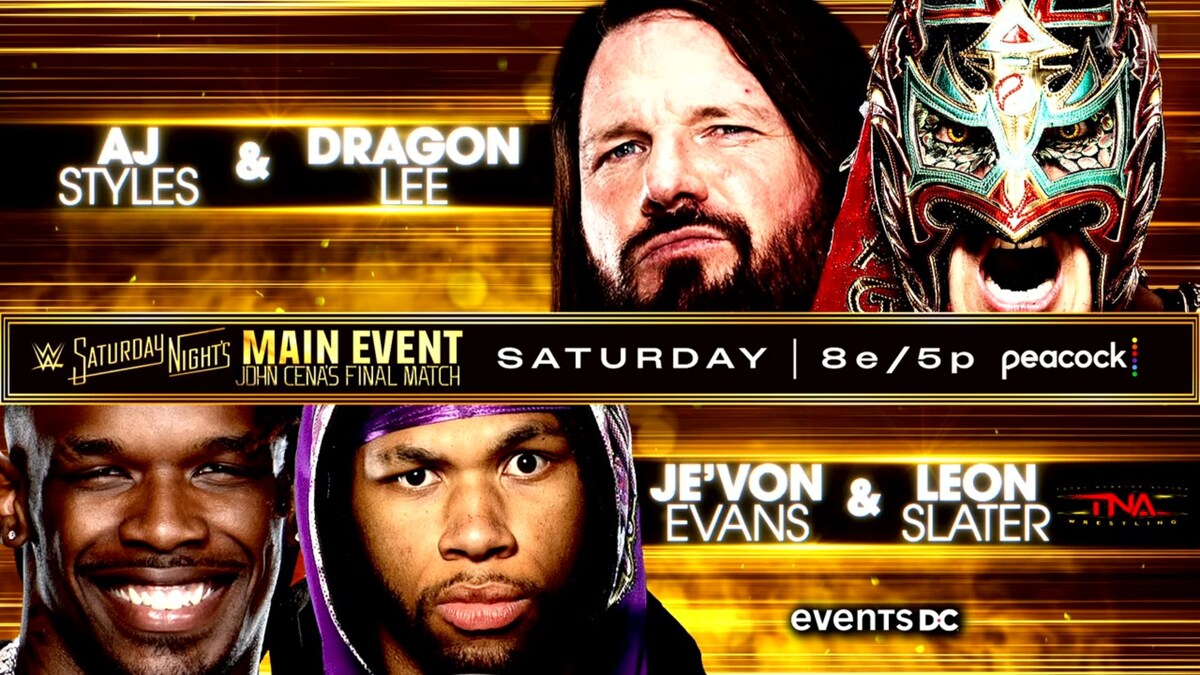 AJ Styles y Dragon Lee enfrentarán a Leon Slater y Je'Von Evans en Saturday Night's Main Event