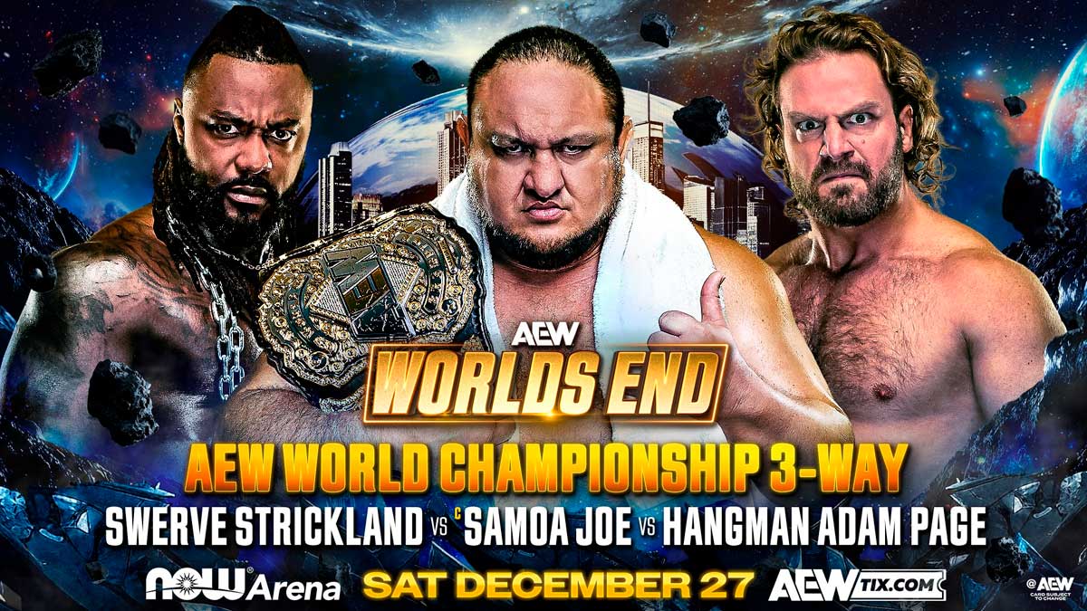 Samoa Joe, Hangman Page y Swerve Strickland se medirán en AEW Worlds End