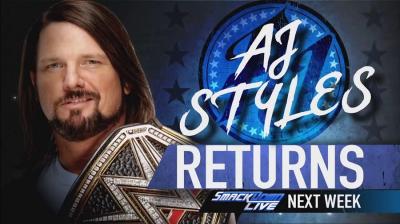 SmackDown Live: AJ Styles regresará la próxima semana - Combates no televisados - Reacciones
