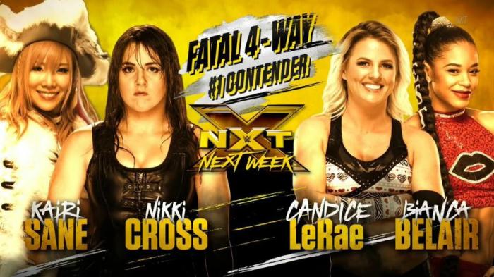 Se anuncia combate de cuatro esquinas por el contendiente al campeonato de mujeres de NXT