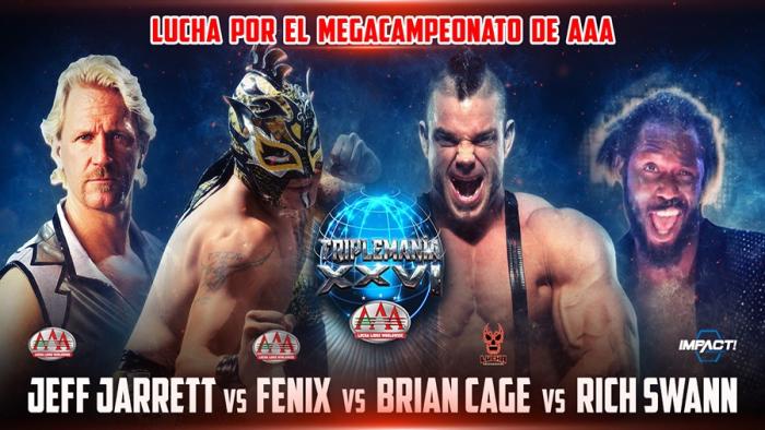 AAA anuncia Jeff Jarrett vs. Fénix vs. Brian Cage vs. Rich Swann por el Megacampeonato en Triplemanía XXVI