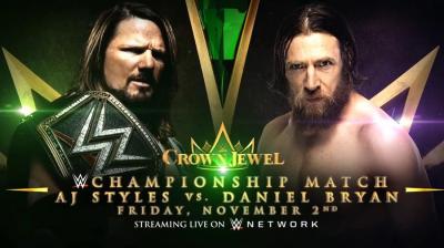 AJ Styles defenderá el Campeonato de WWE ante Daniel Bryan en Crown Jewel