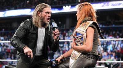 Becky Lynch amenaza a Edge en el especial ´The Cutting Edge´ de SmackDown 1000