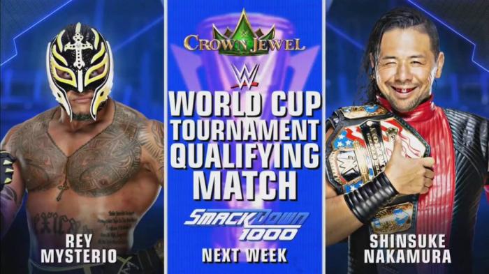 Rey Mysterio se enfrentará a Shinsuke Nakamura en SmackDown Live por un lugar en la WWE World Cup