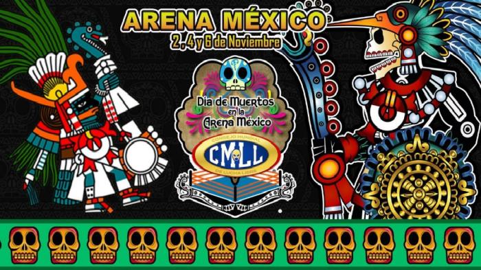 Carteleras de CMLL para los shows de Día de Muertos en la Arena México