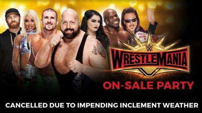 WWE cancela el evento inaugural de venta de entradas de WrestleMania 35 debido a las condiciones climatológicas